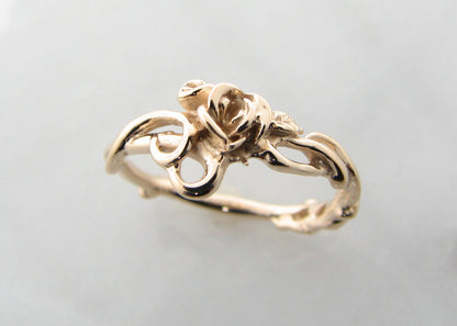 Yellow Gold Ring, Rose Garden