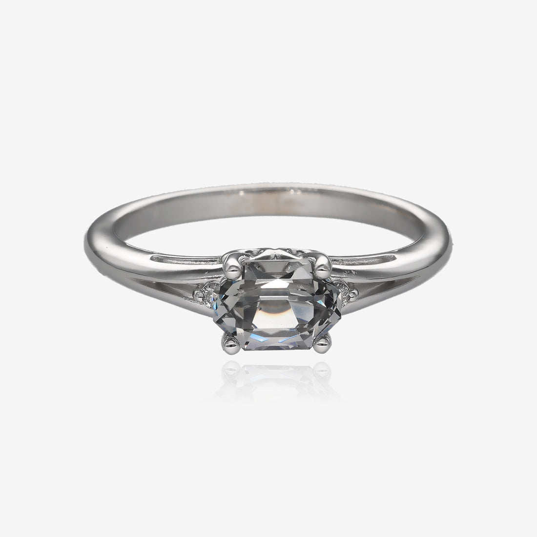 Smoke and Mirrors Lavender Gray Sapphire Ring