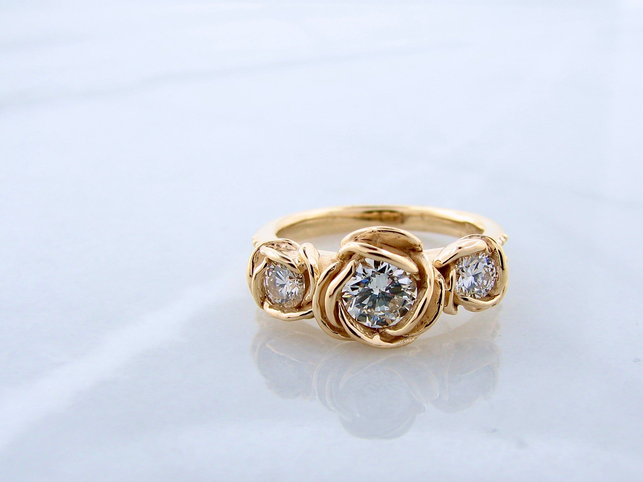 three-rose-ring-diamond-yellow-gold-wexford-jewelers