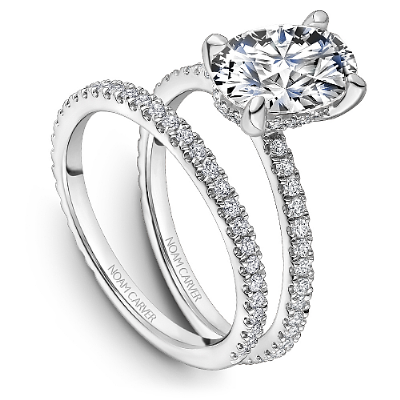 Noam Carver Bridal Hidden Halo Semi-mount Engagement