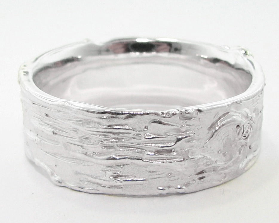 Silver Ring, Wide Birch Band