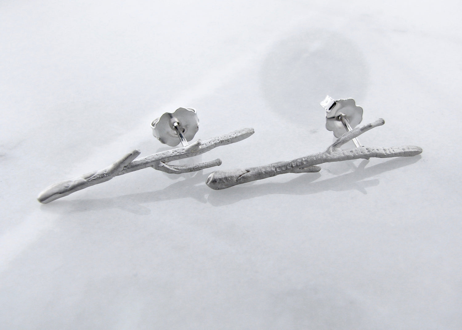 Silver Earrings, Twig