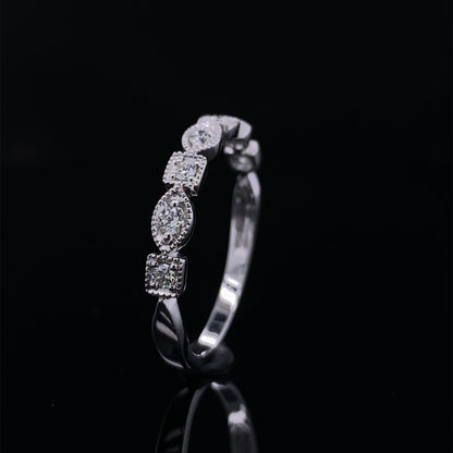 Timeless Allure Vintage Style Stacking Diamond Band