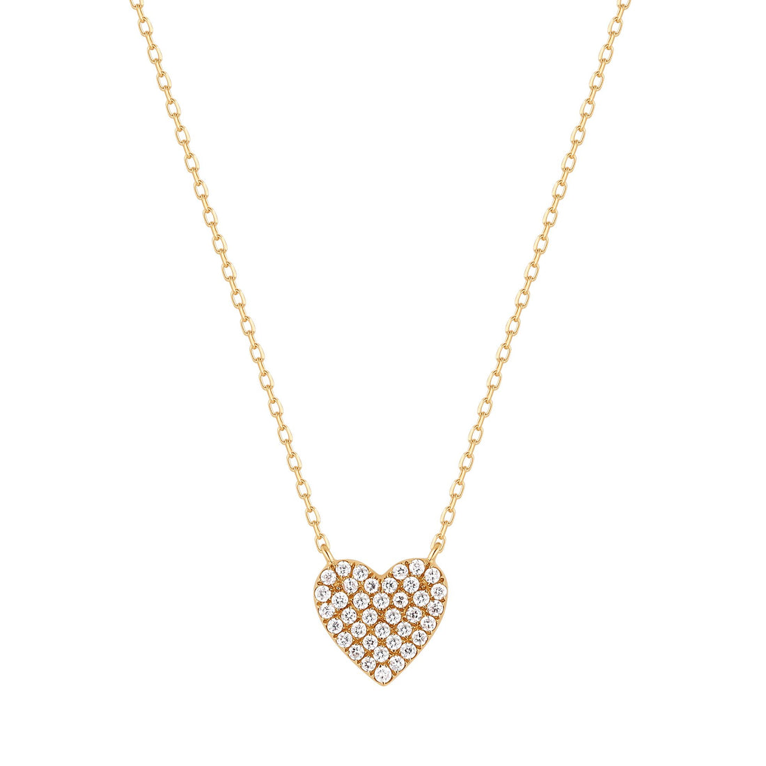 ELSIE | Diamond Pave Heart Necklace