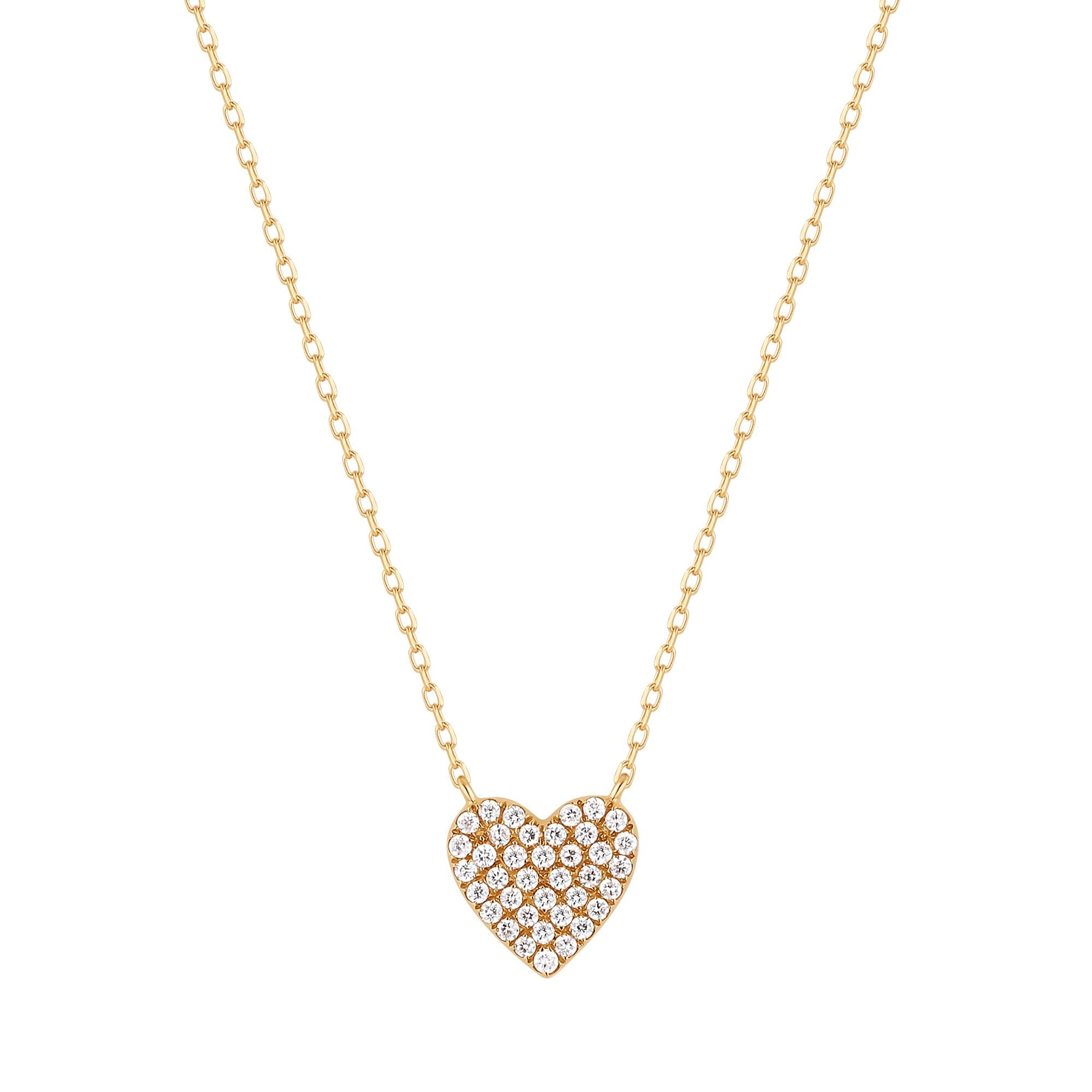 ELSIE | Diamond Pave Heart Necklace