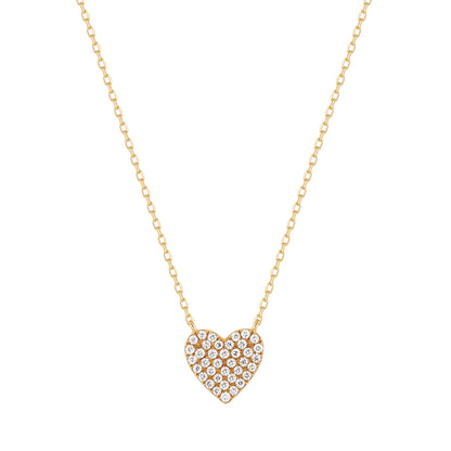 ELSIE | Diamond Pave Heart Necklace