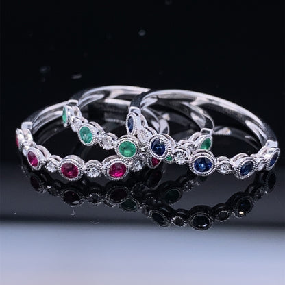 Crown Jewels Gem and Diamond Studded Band