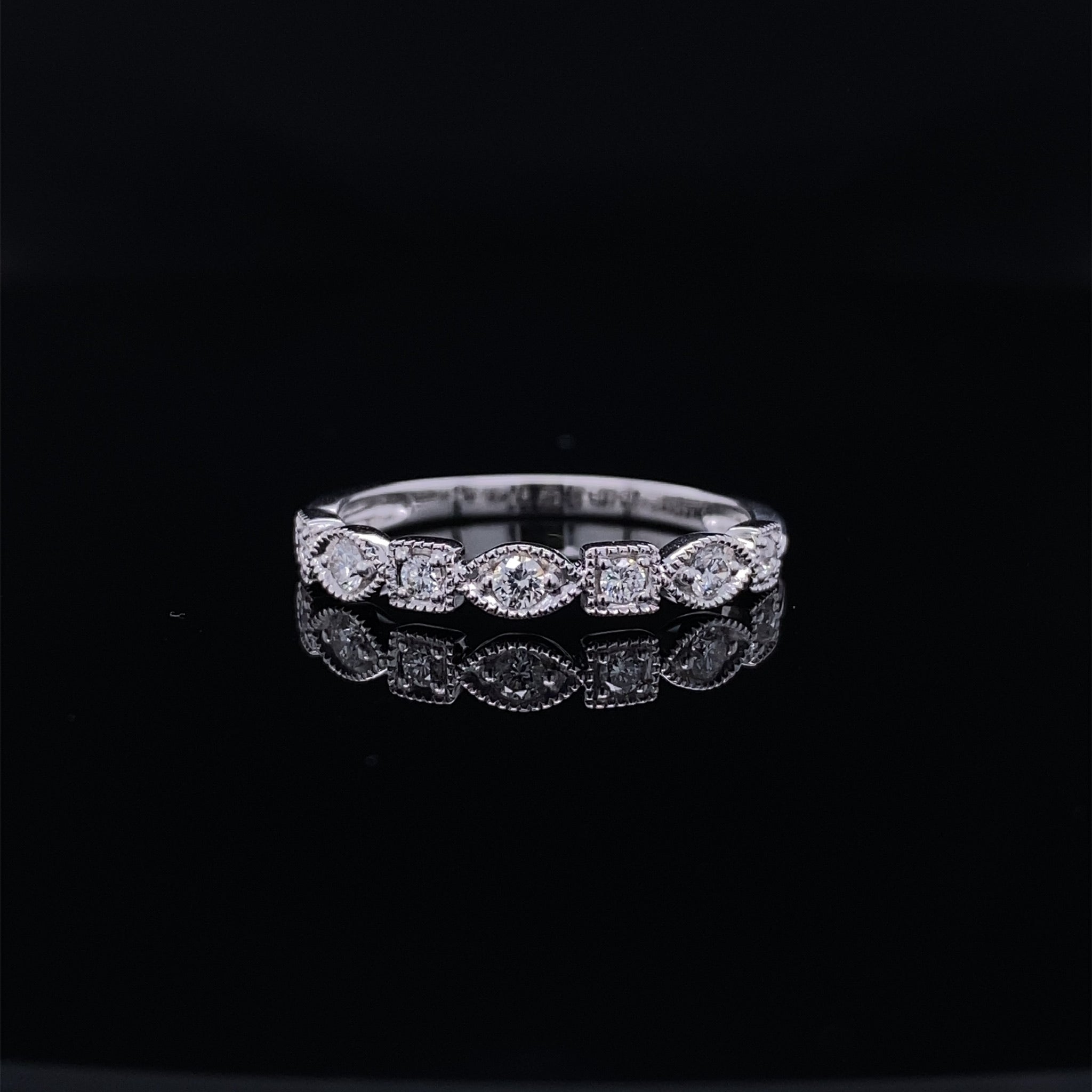 Timeless Allure Vintage Style Stacking Diamond Band