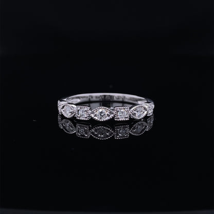 Timeless Allure Vintage Style Stacking Diamond Band