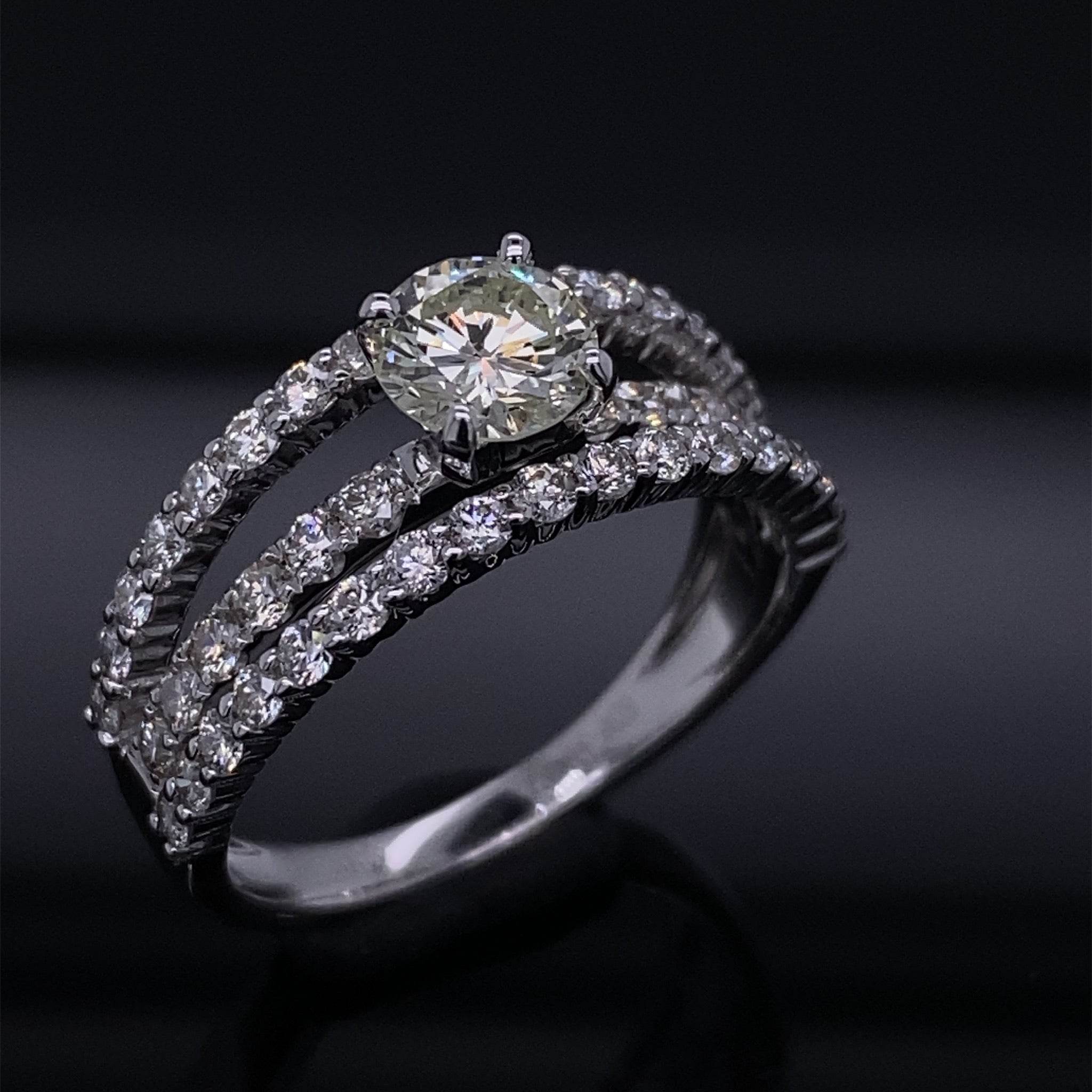 .63ct SI/M 1.5ctw Lucky in Love Multi Row Diamond Ring