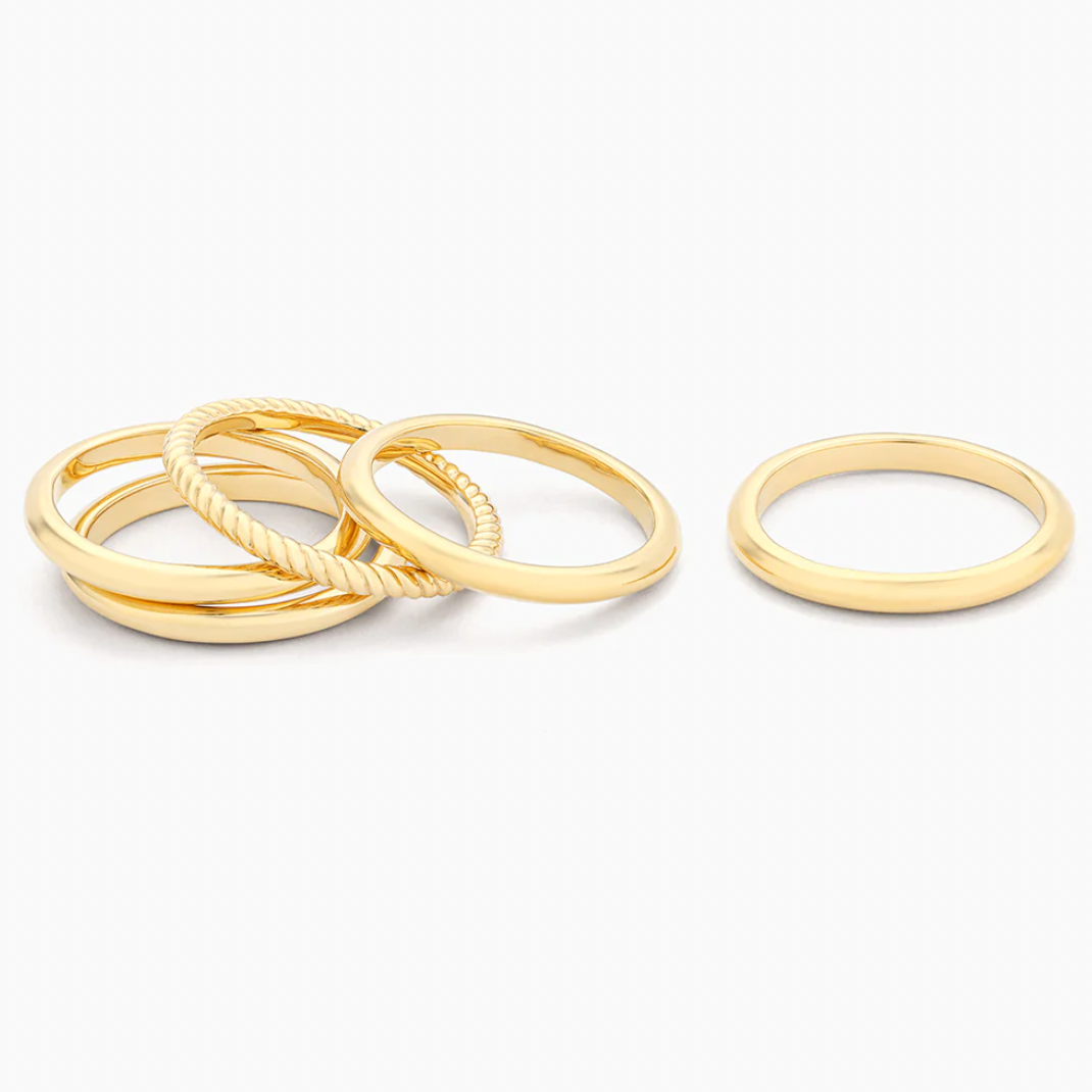 Layer &amp;amp; Twist Yellow Ring Set