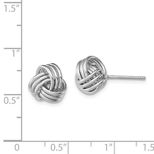 Sterling Silver Polished Love Knot Post Earrings