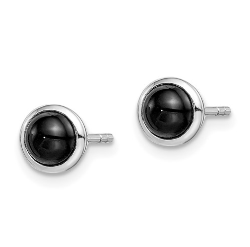 Sterling Silver Onyx Post Earrings