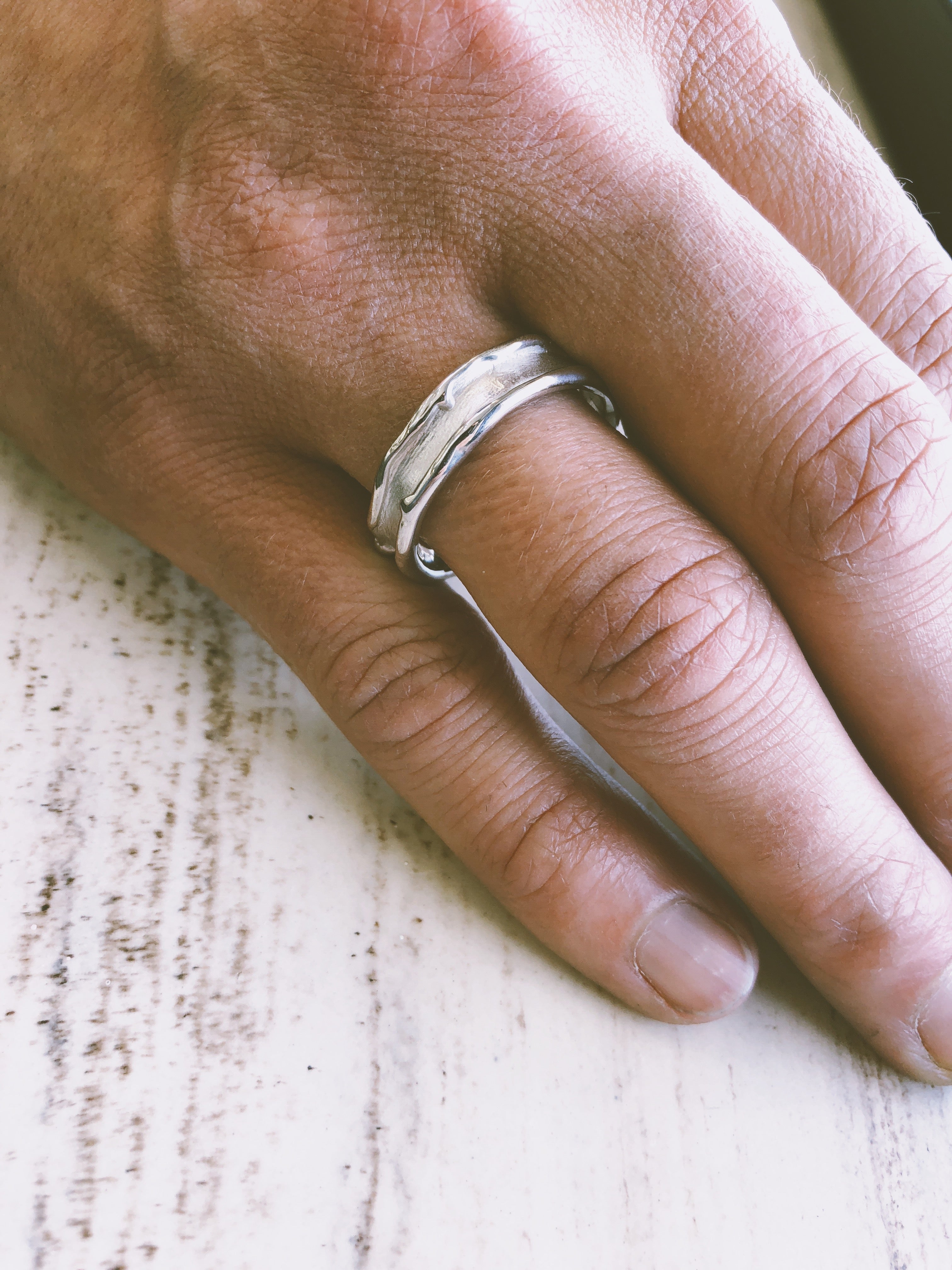 Silver Band, Medium Melted