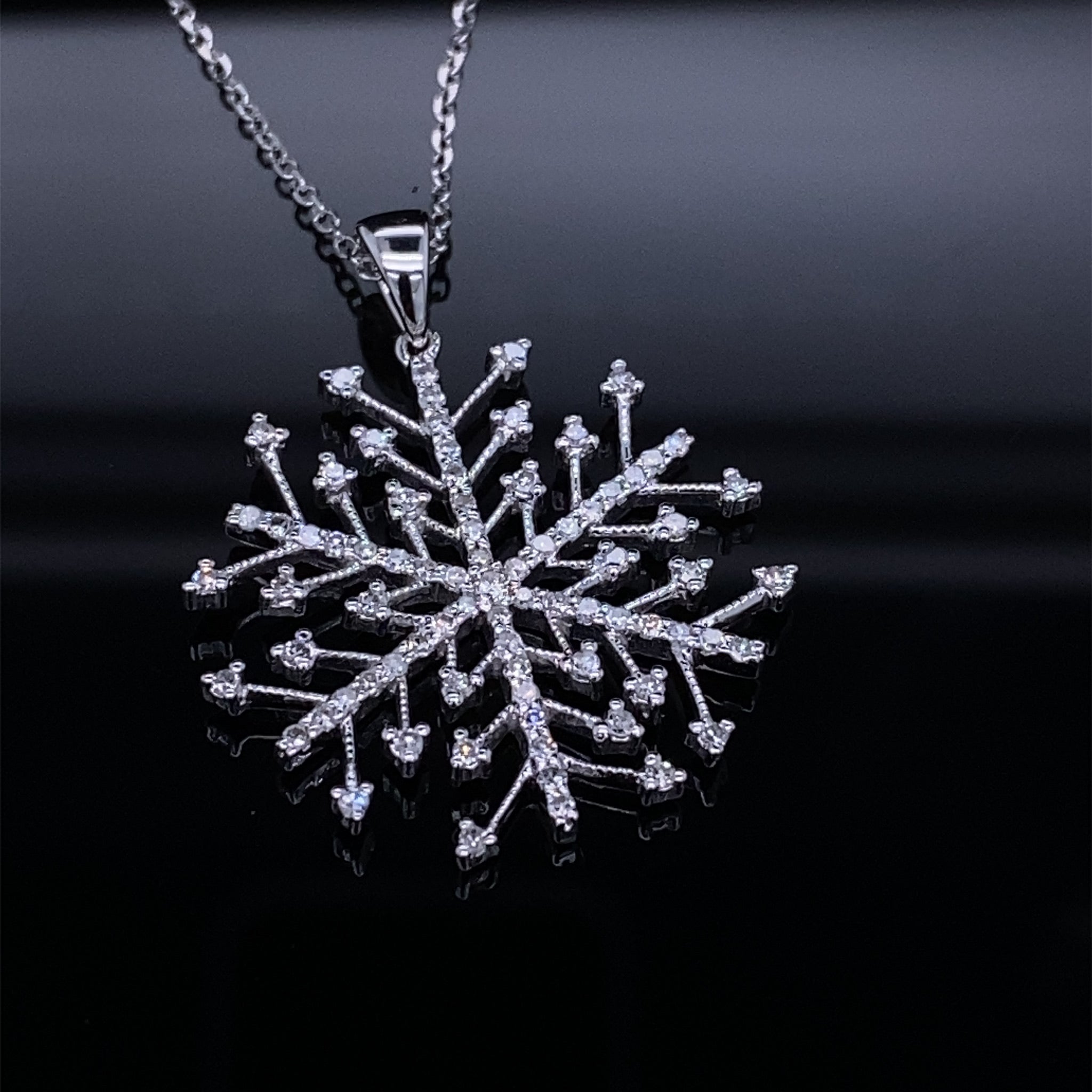 1/3ct Forever Frozen Golden Snowflake in Diamonds