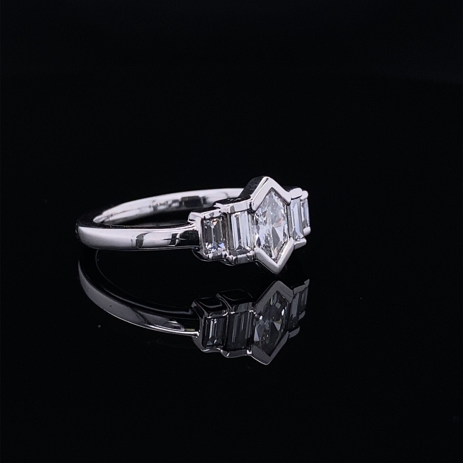 Royal Duchess Cut and Baguette Diamond Ring