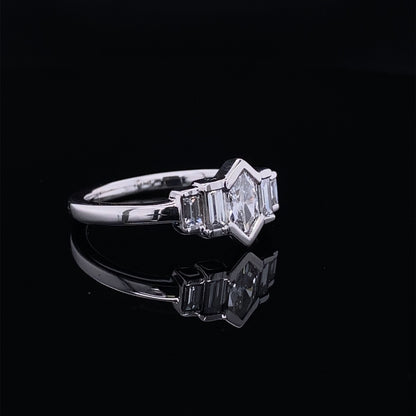 Royal Duchess Cut and Baguette Diamond Ring