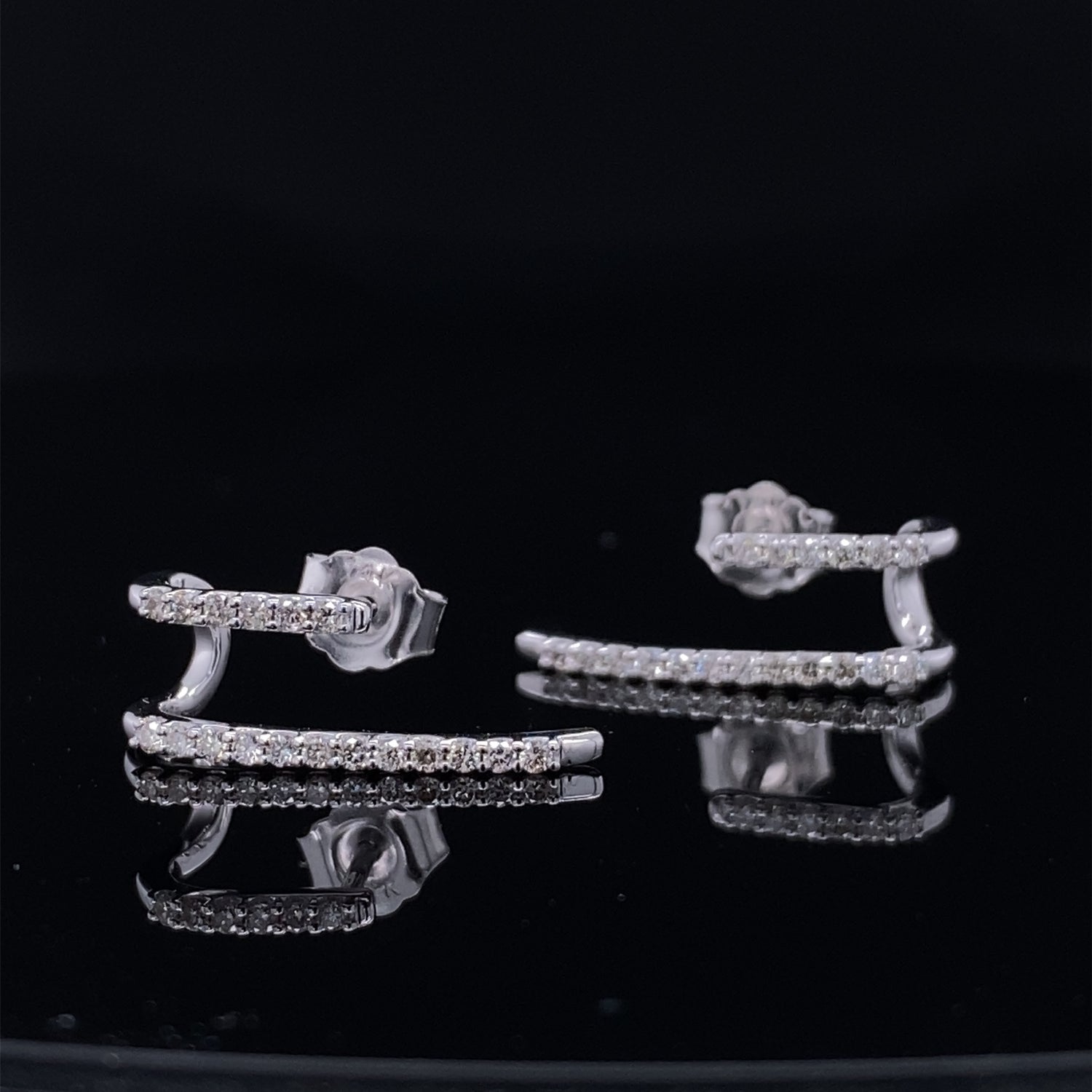 .28ct Double Faux Hoop Diamond Ear Climbers