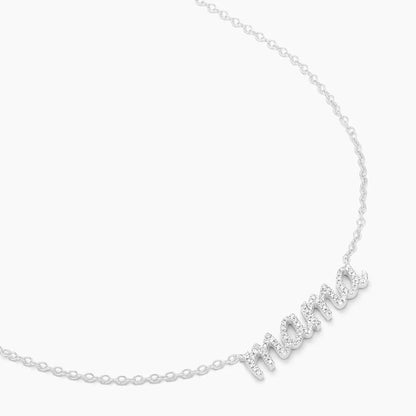 Silver Love You Mama Pendant Necklace