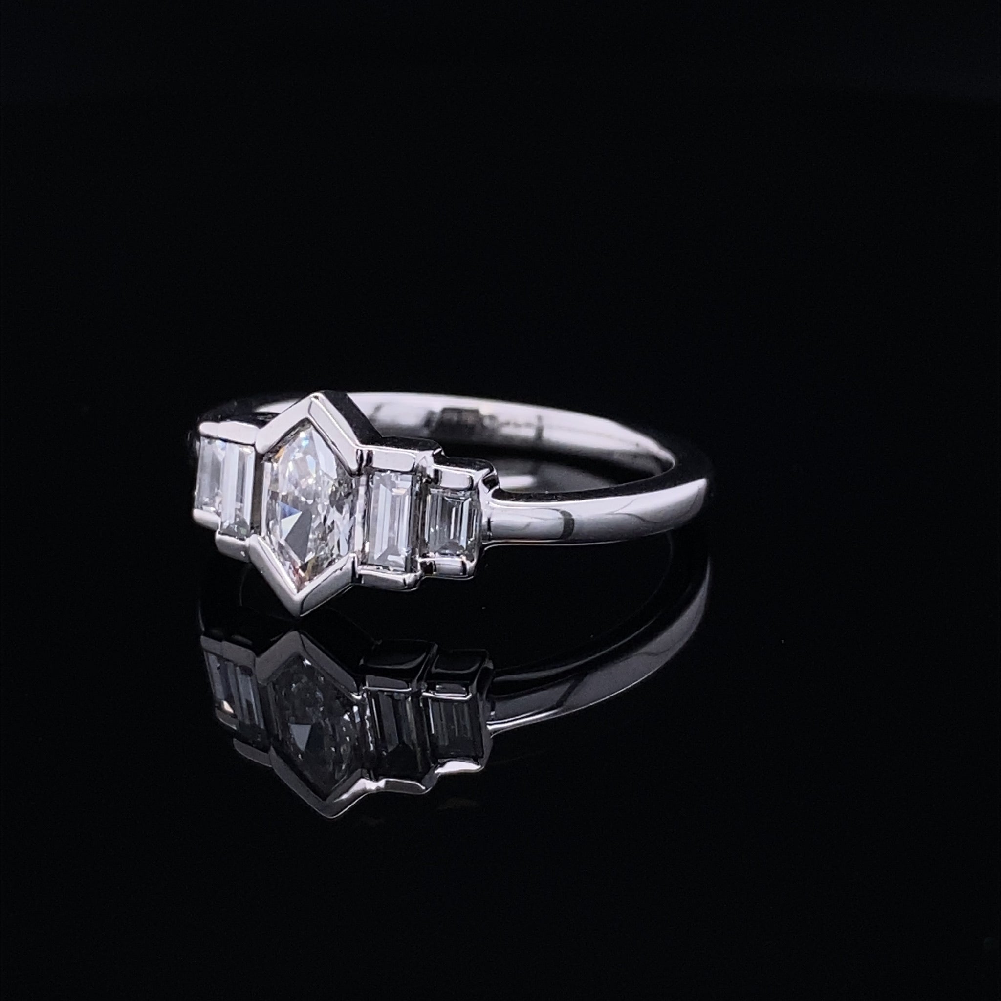 Royal Duchess Cut and Baguette Diamond Ring