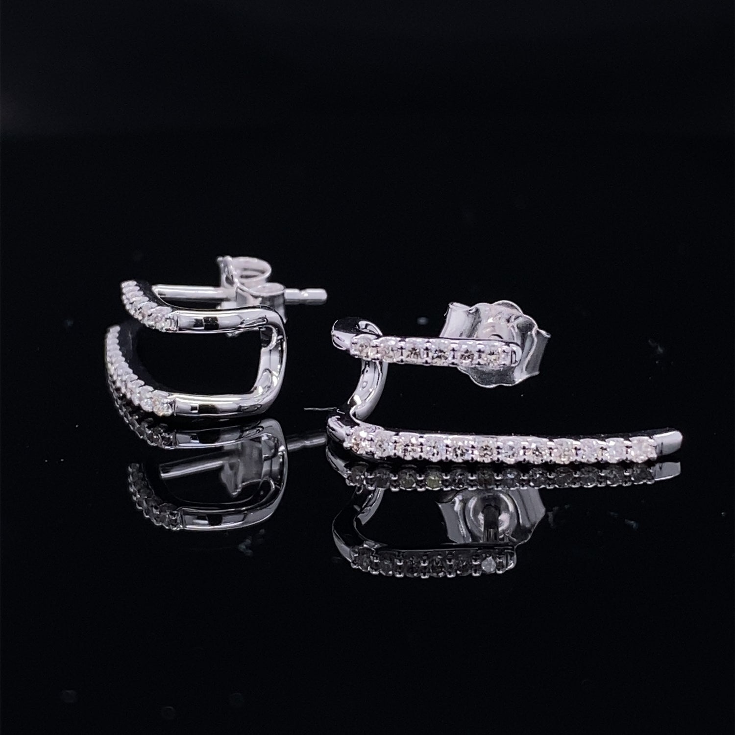 .28ct Double Faux Hoop Diamond Ear Climbers