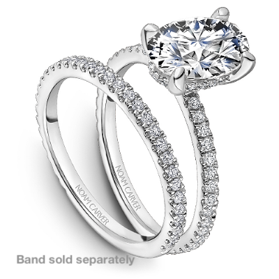 Noam Carver Bridal Hidden Halo Semi-mount Engagement