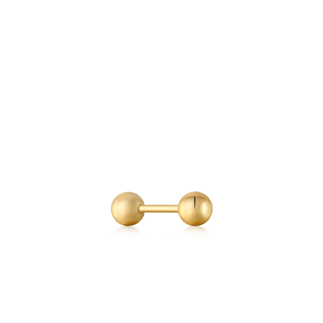 GOLD SPHERE BARBELL SINGLE EARRING