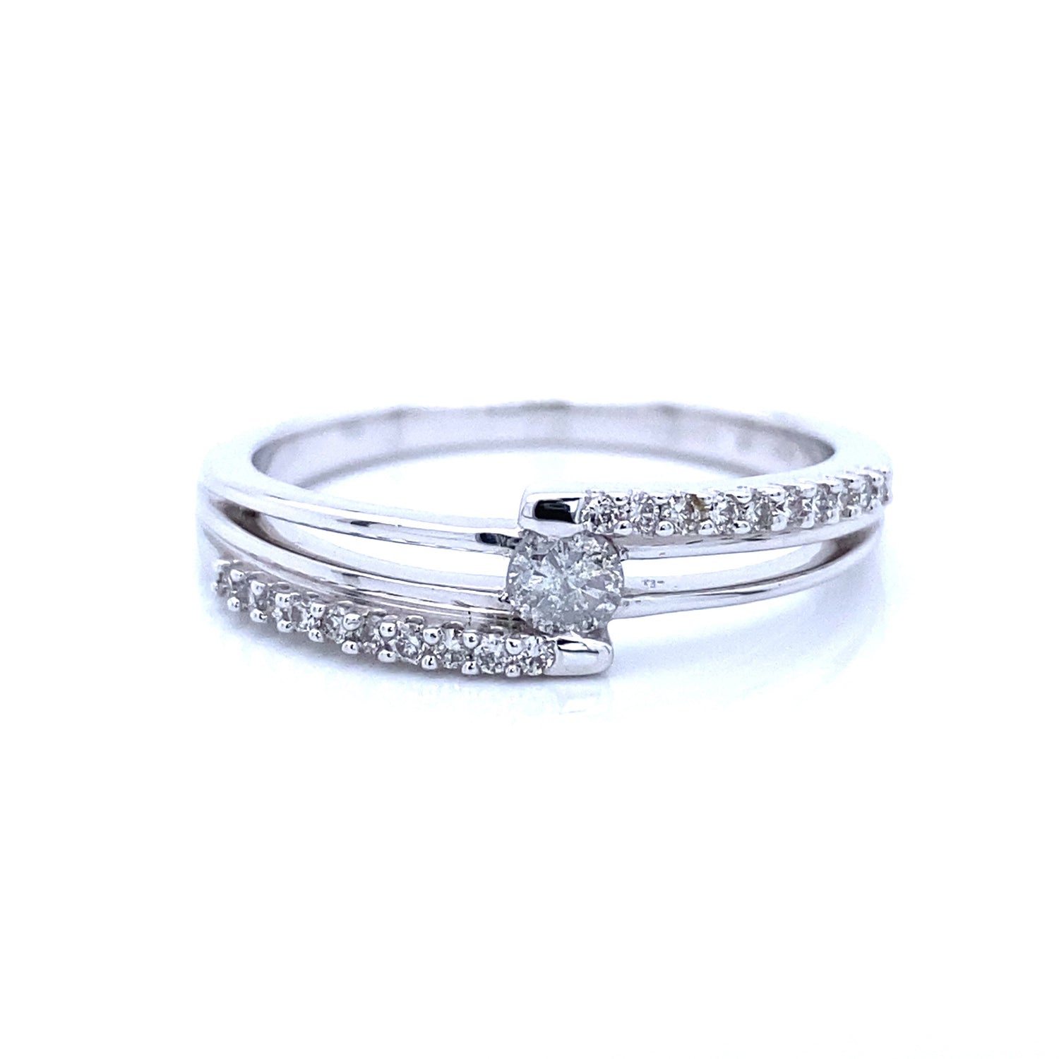 Shining Diamond Bypass Low Practical Ring