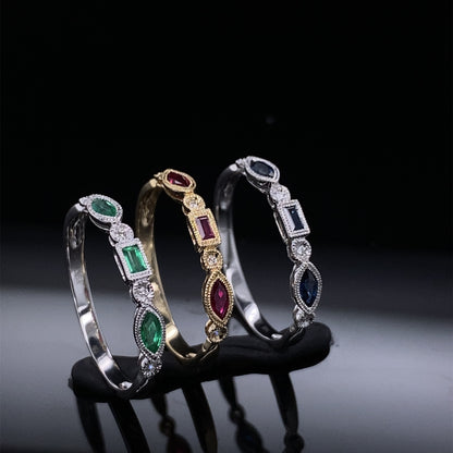 Kate Precious Gemstone and Diamond Band