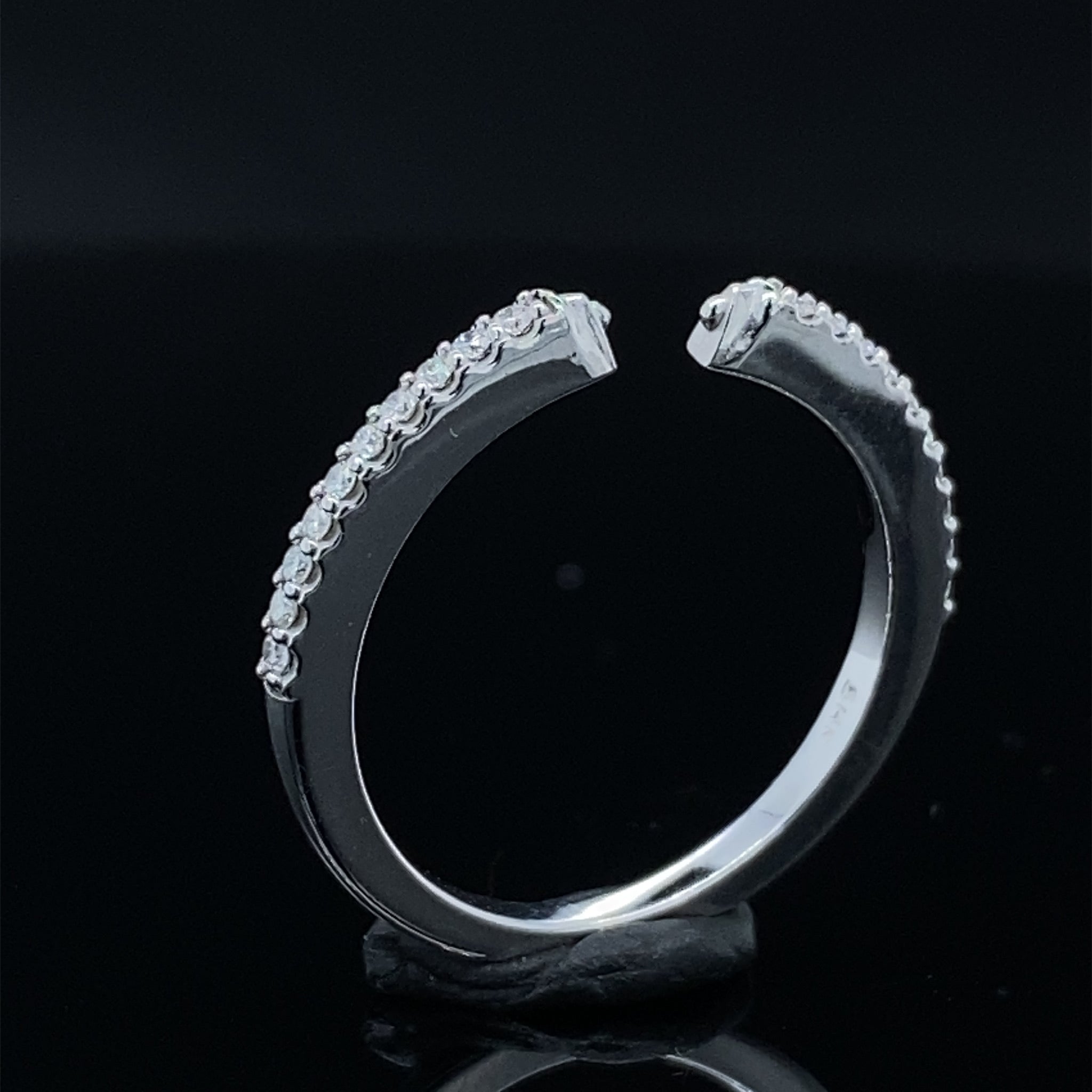 Minimalist Open Split Diamond Ring