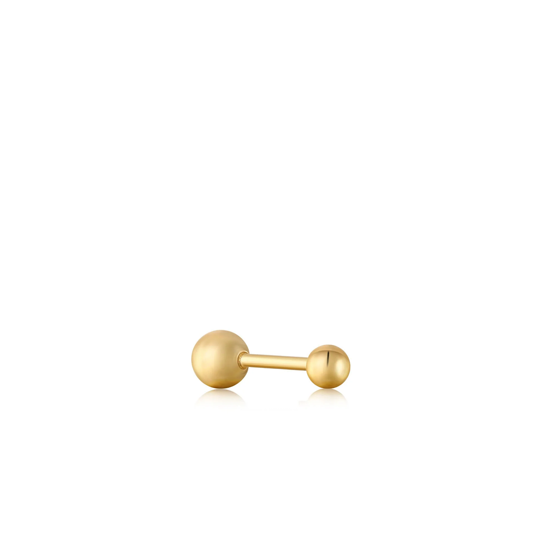 GOLD MINI SPHERE BARBELL SINGLE EARRING