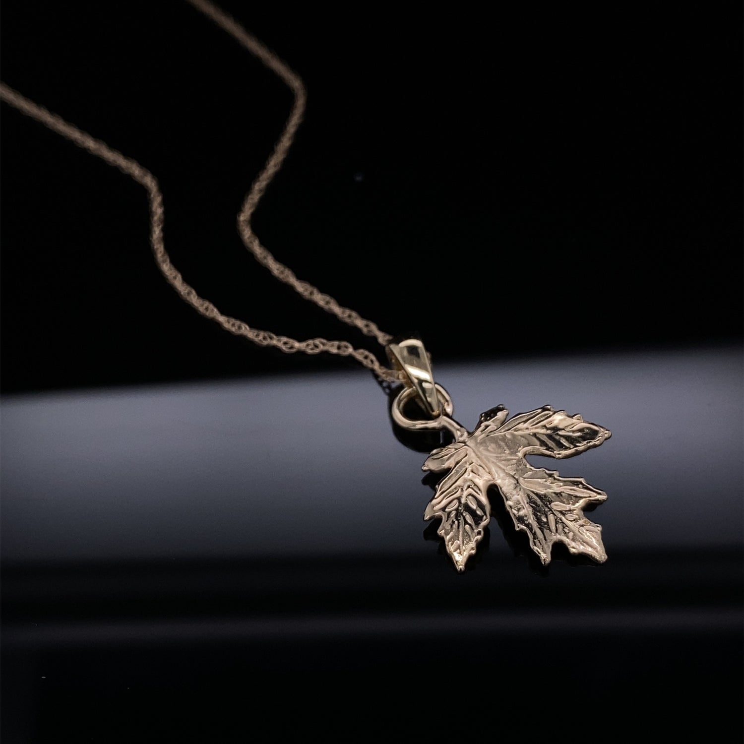 Falling For You Golden Leaves in 14k