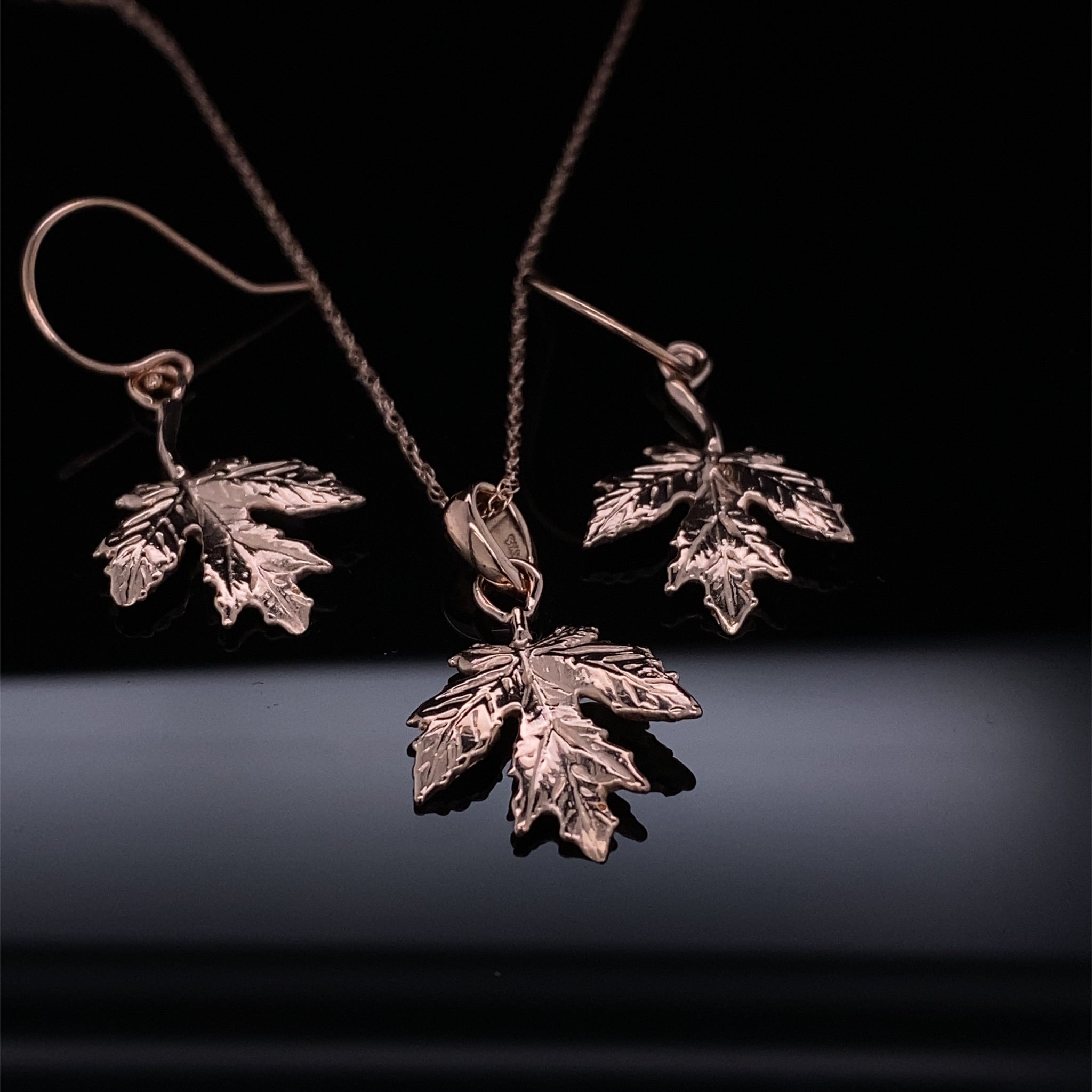 Falling For You Golden Leaves in 14k