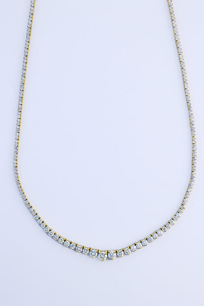 5ct Naturally Brilliant Graduated Diamond Tennis Necklace