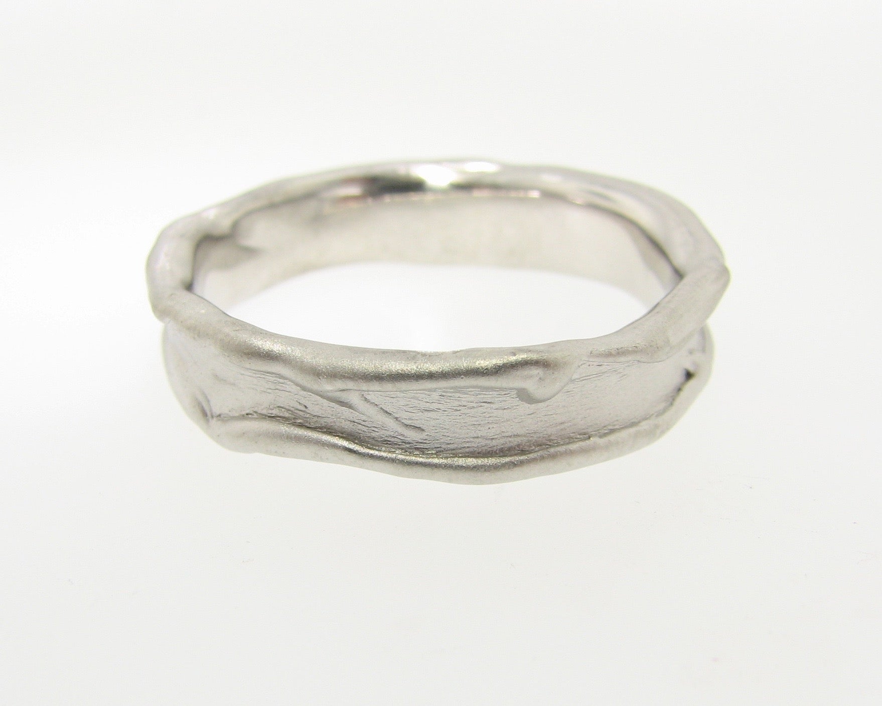 Medium Width Melted Edge Sandblasted Artistic Band