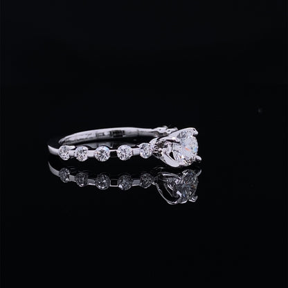 Floating Diamonds Bridal Engagement Ring