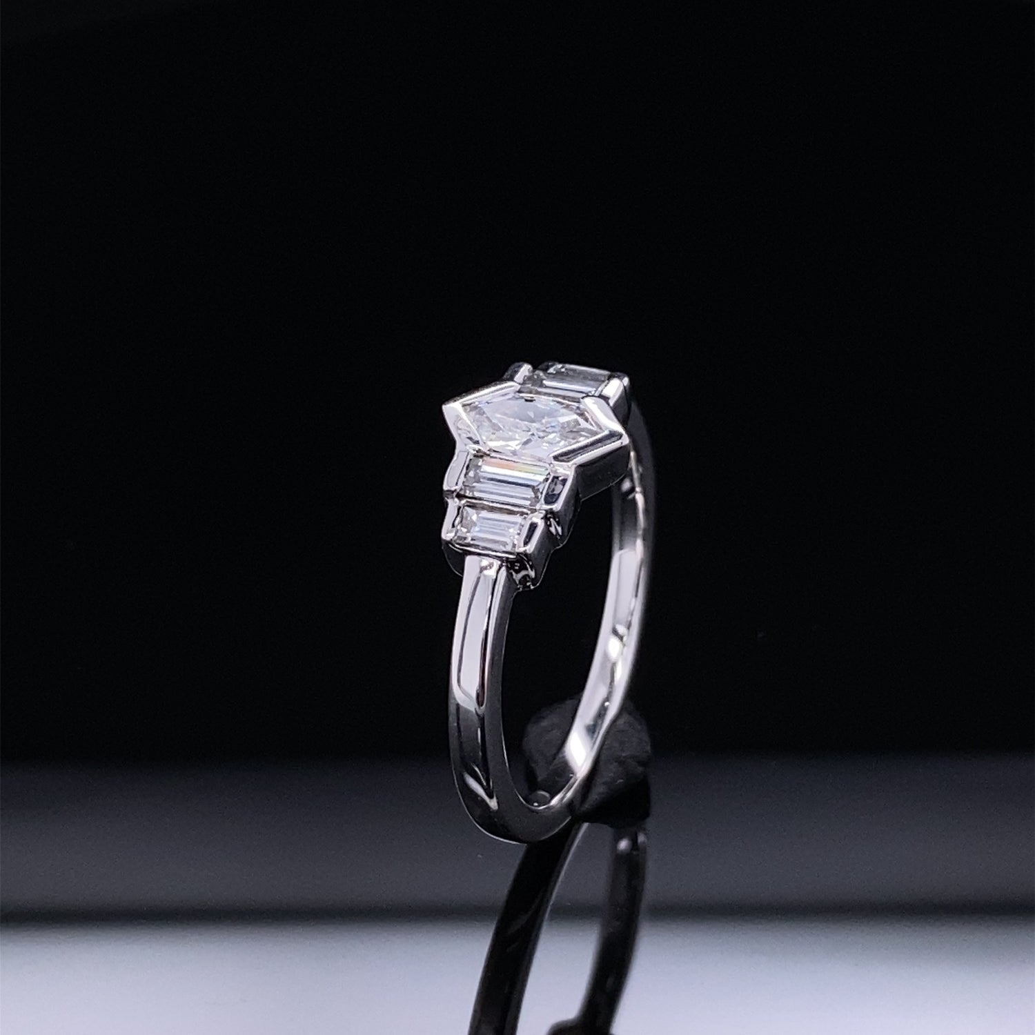 Royal Duchess Cut and Baguette Diamond Ring