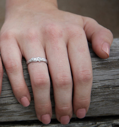 Silver Octopus Ring, Slender Seafloor Band