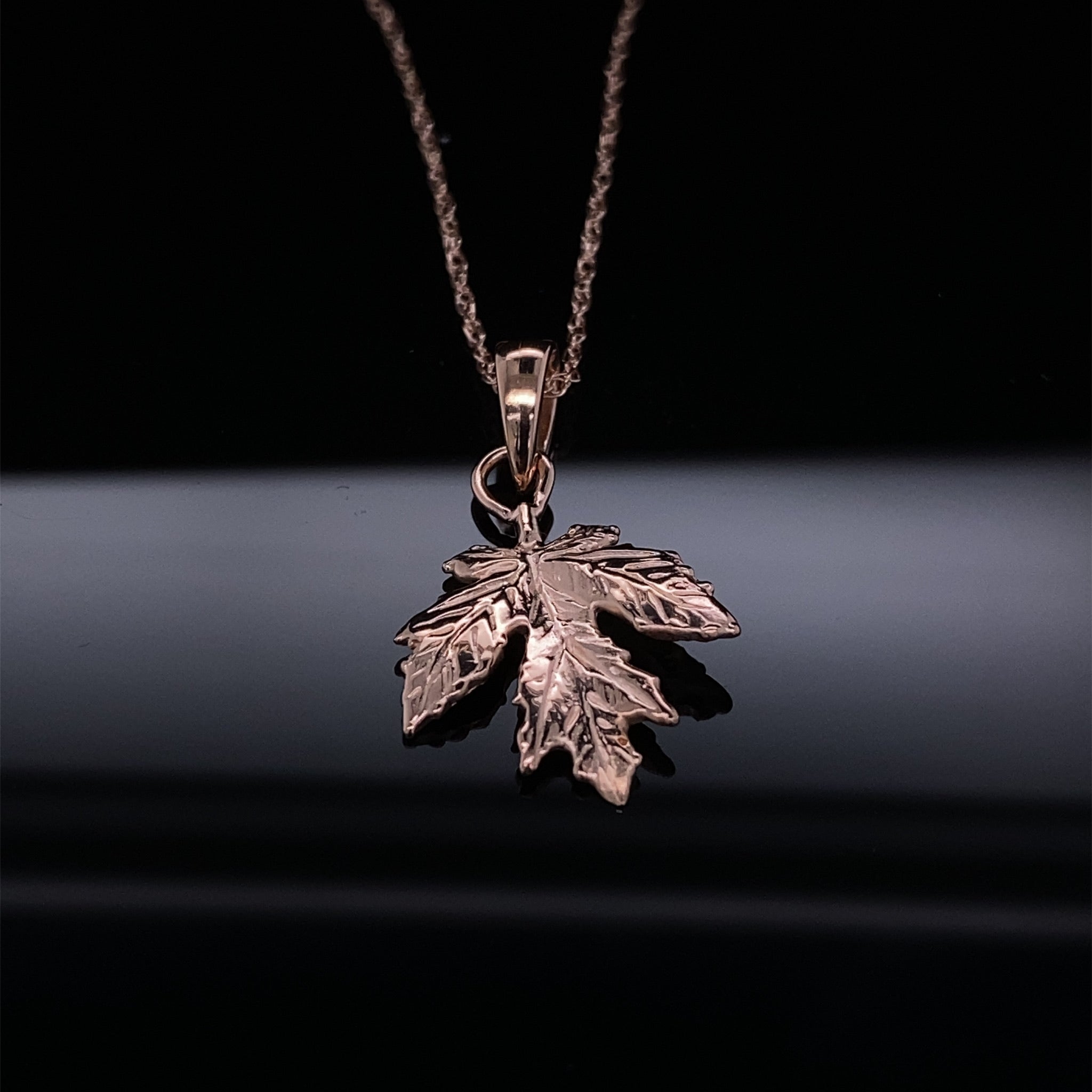 Falling For You Golden Leaves in 14k