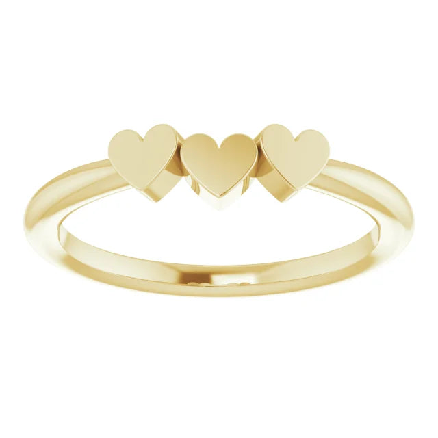 Heart Family Engravable Ring