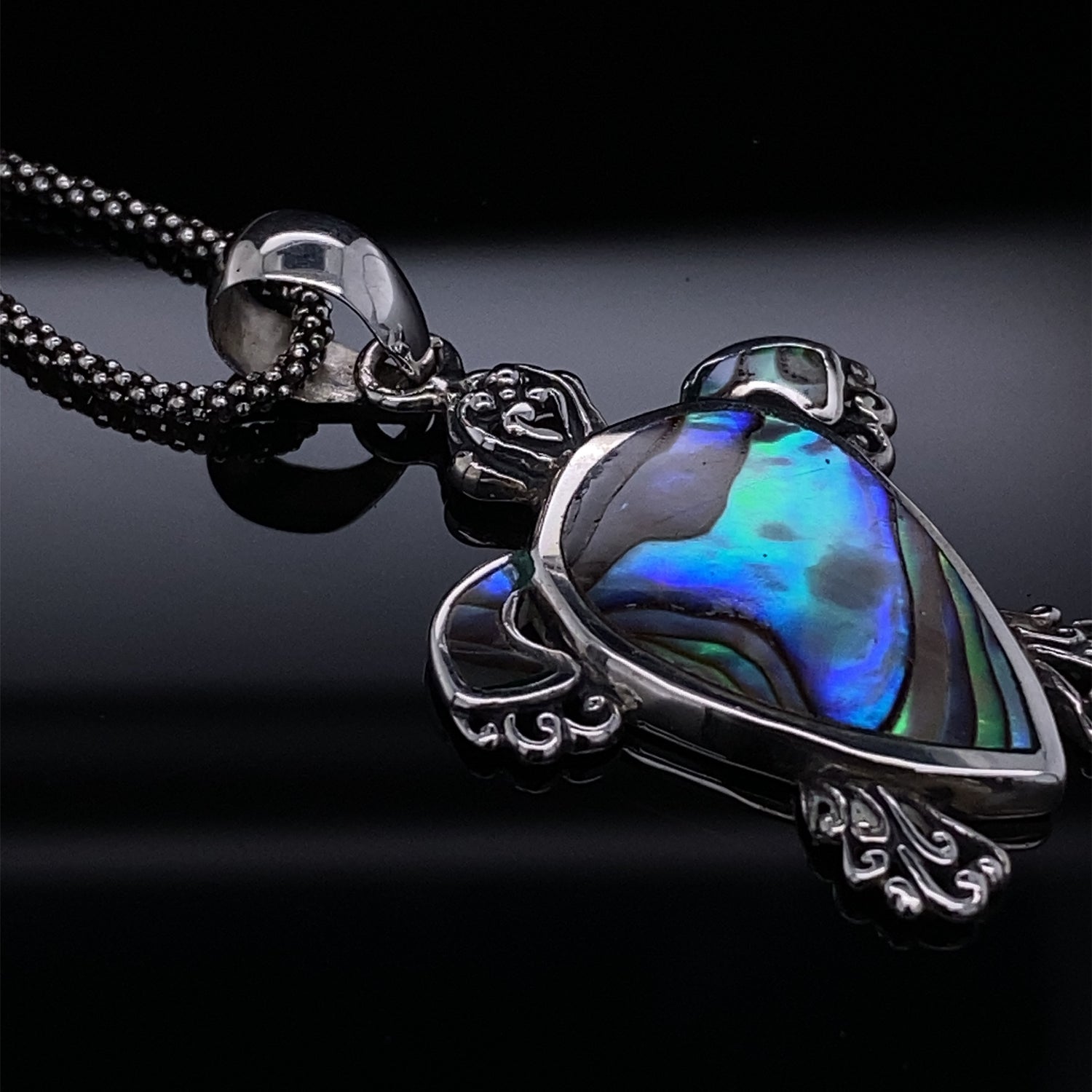 Peacock Abalone Sea Turtle Necklace