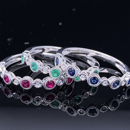 Crown Jewels Gem and Diamond Studded Band