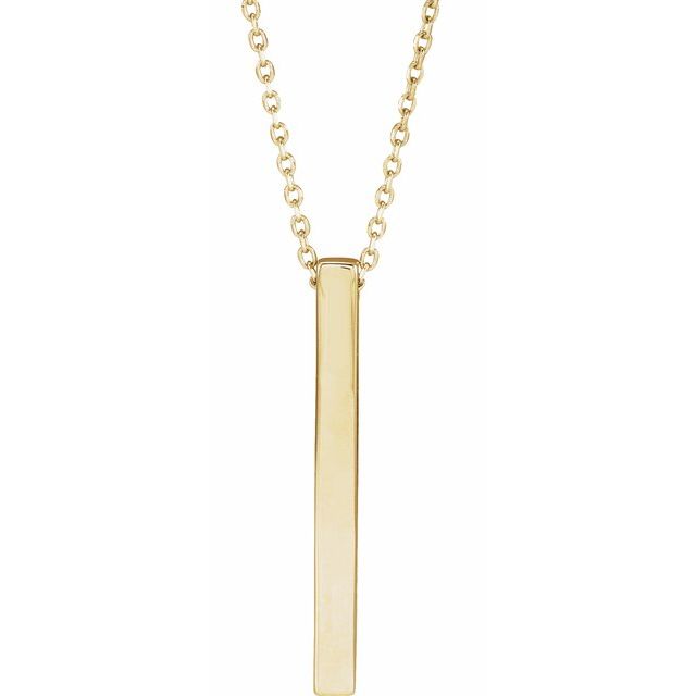 Golden Message Solid Gold Vertical Bar