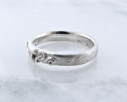 Silver Octopus Ring, Slender Seafloor Band