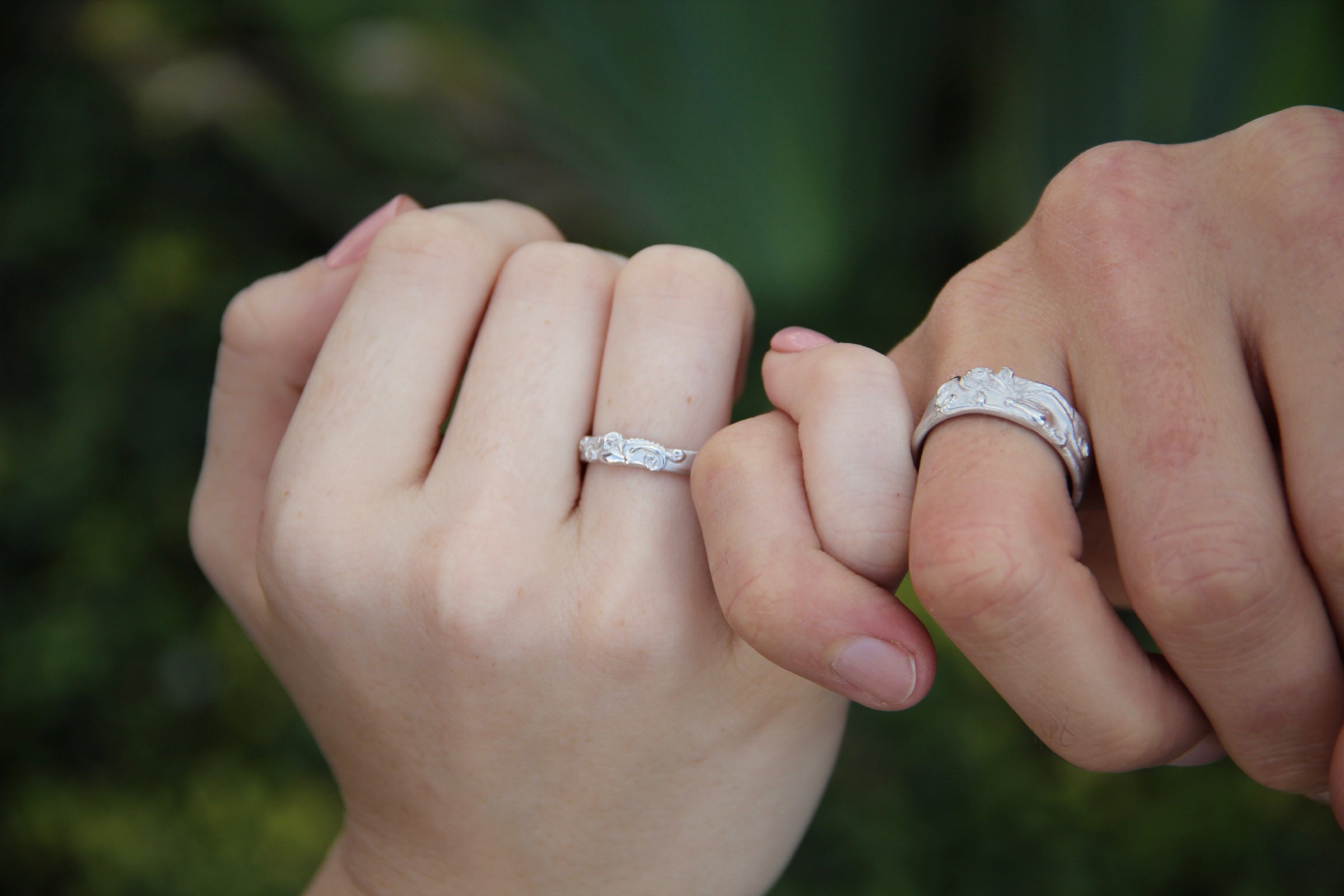 Silver Octopus Ring, Slender Seafloor Band