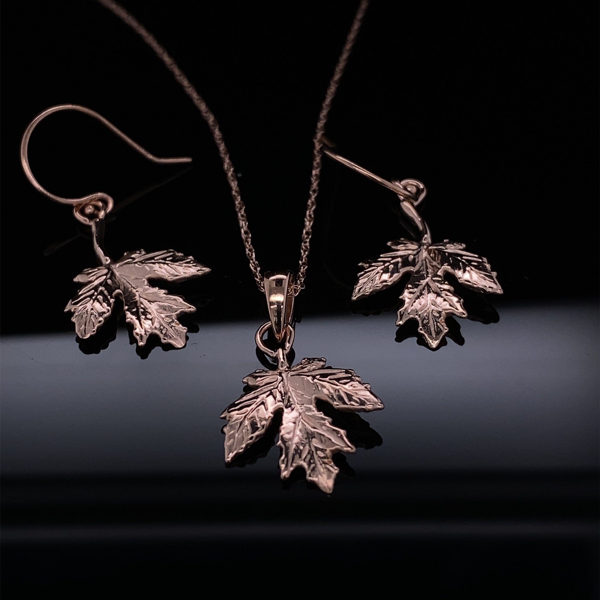 Falling For You Golden Leaves in 14k