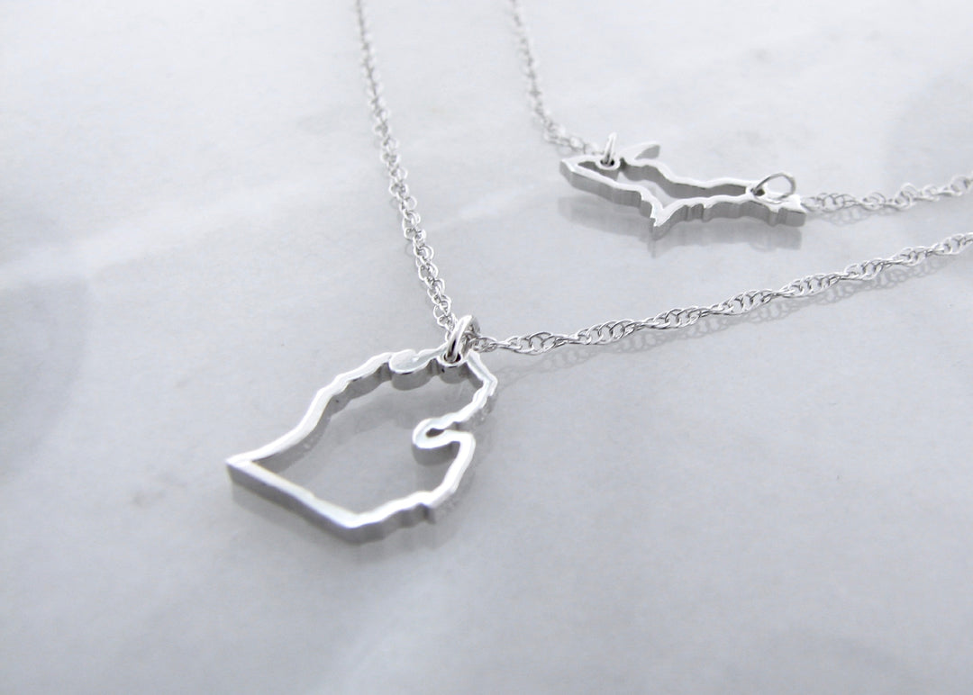 Michigan Silver Layered Necklace