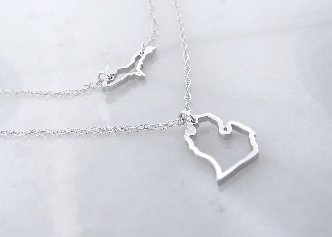 Michigan Silver Layered Necklace