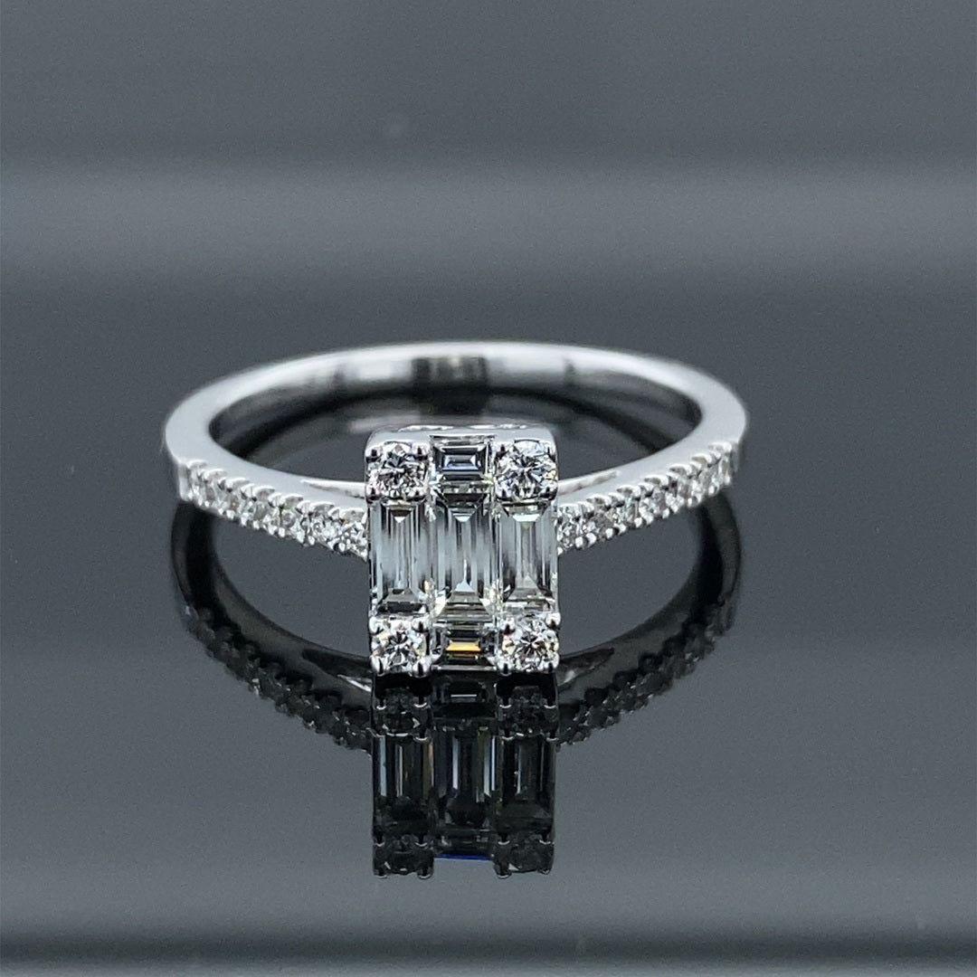 Brooklyn Emerald Cut Shaped Diamond Engagement Ring