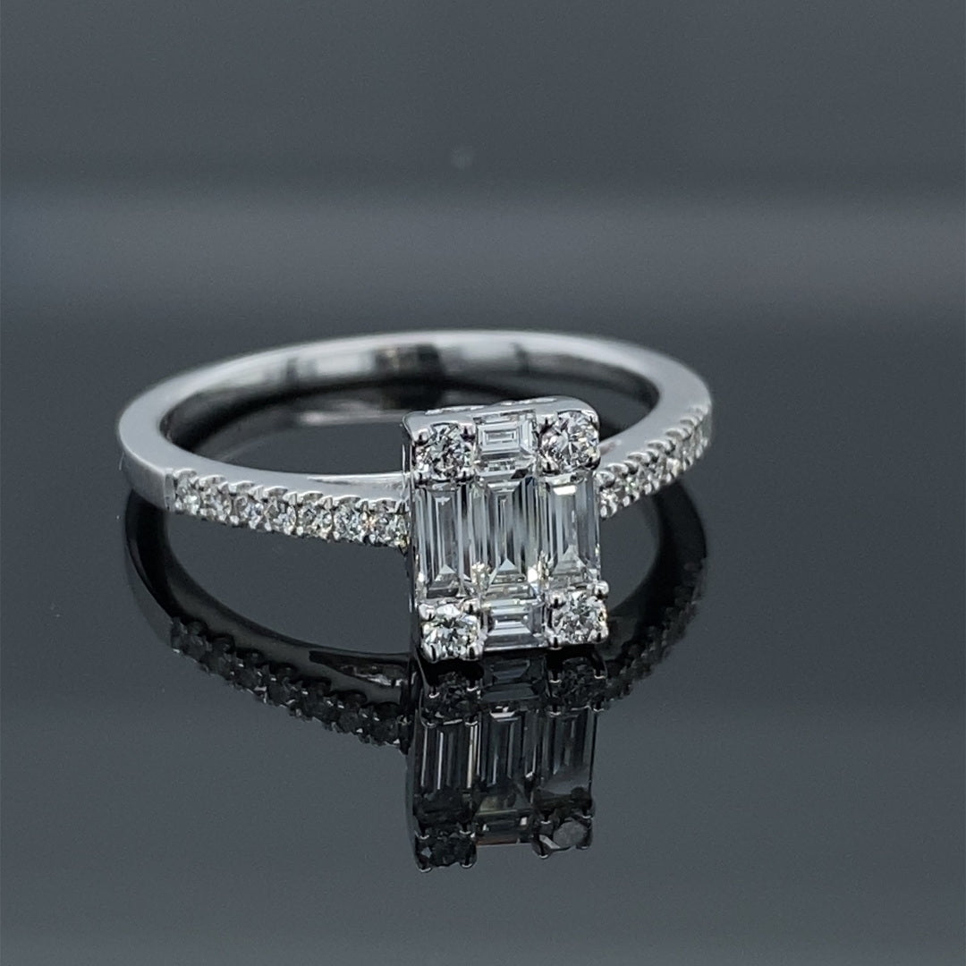 Brooklyn Emerald Cut Shaped Diamond Engagement Ring